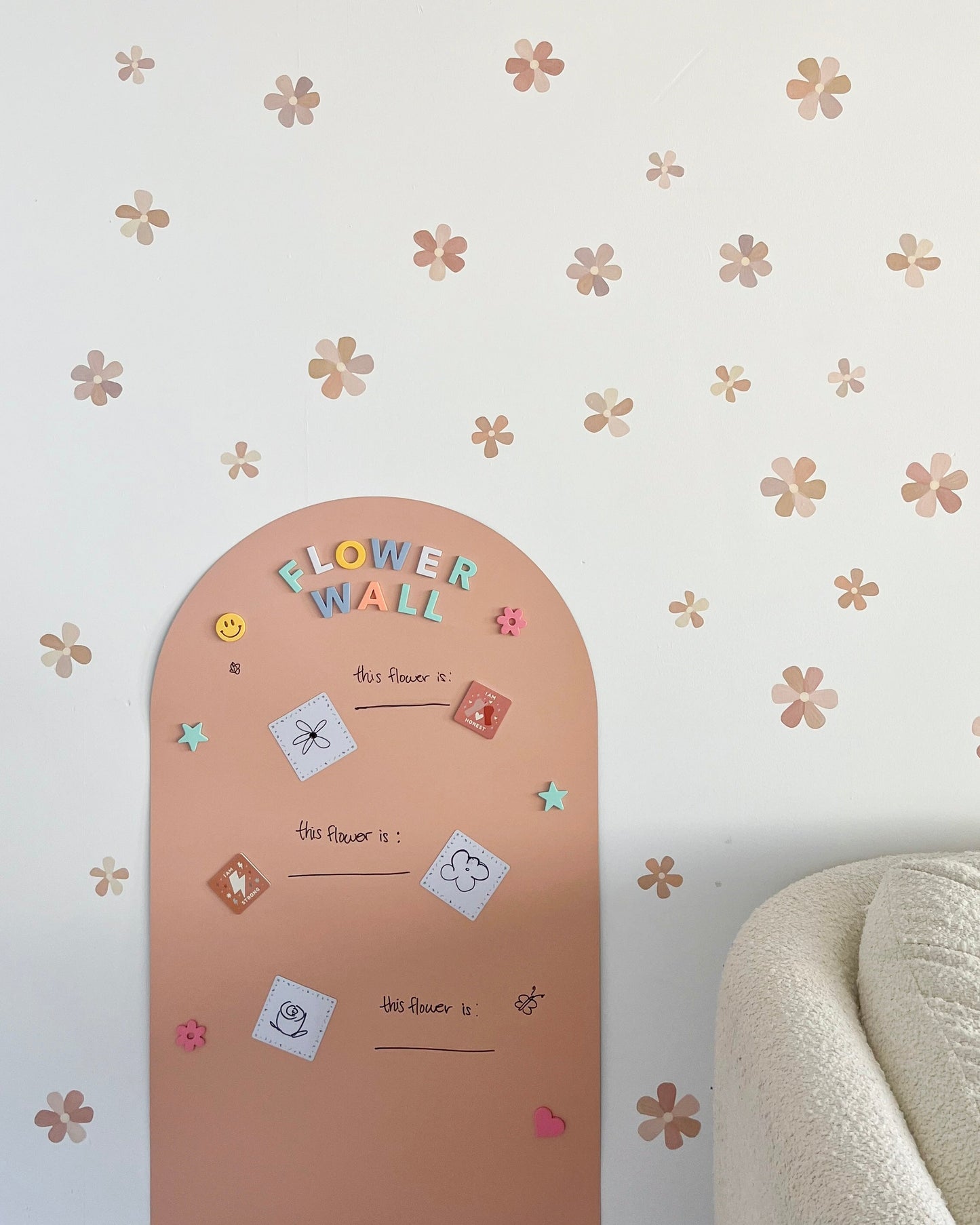 Peel & Stick Fabric Wall Stickers - Flowers