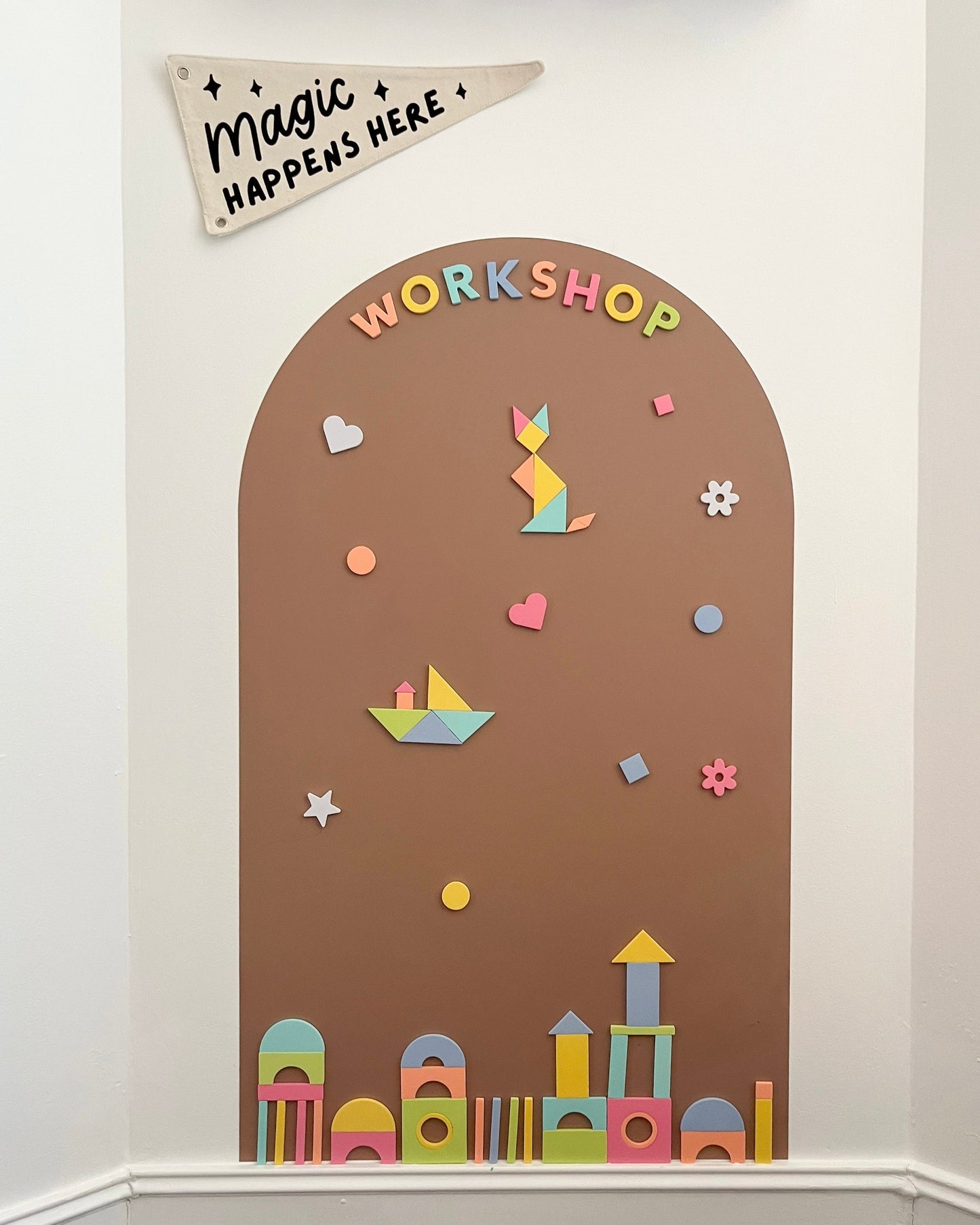 Magic Shape Set - Soft Foam Magnetic Shapes for Building and Play