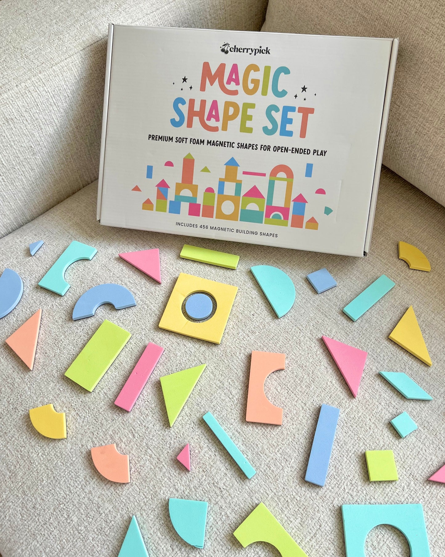 Magic Shape Set - Soft Foam Magnetic Shapes for Building and Play