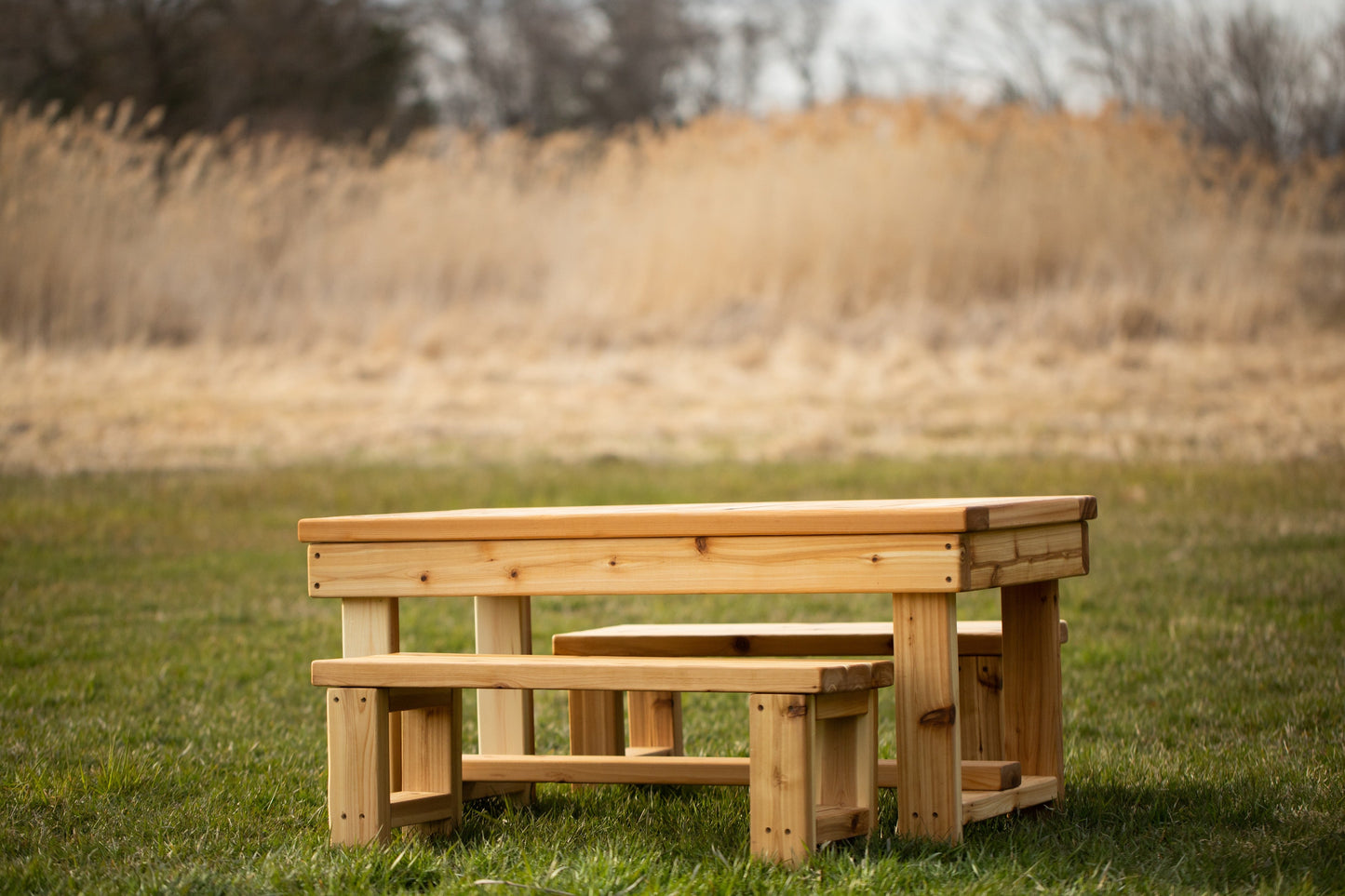 Indoor/Outdoor Harvest Table with Bench