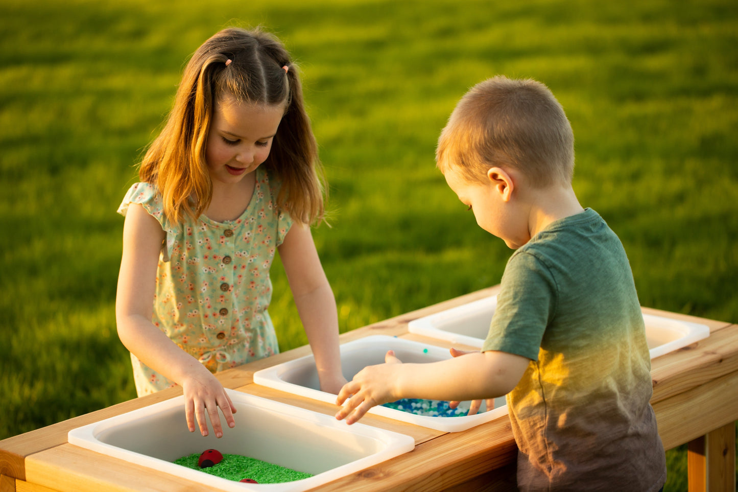 Indoor/Outdoor Triple Bin Sensory Table