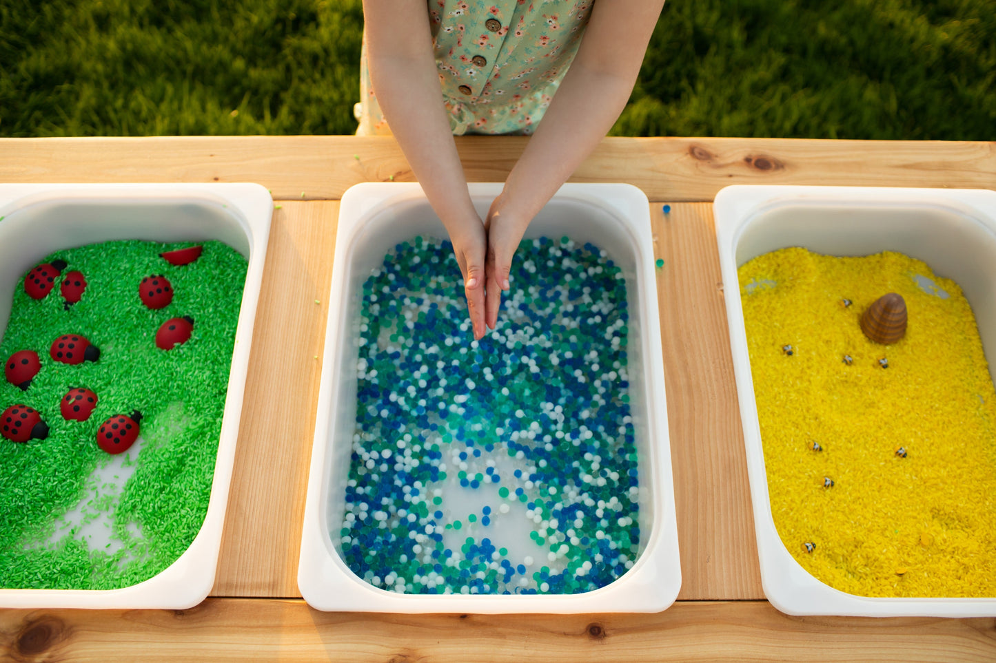 Indoor/Outdoor Triple Bin Sensory Table