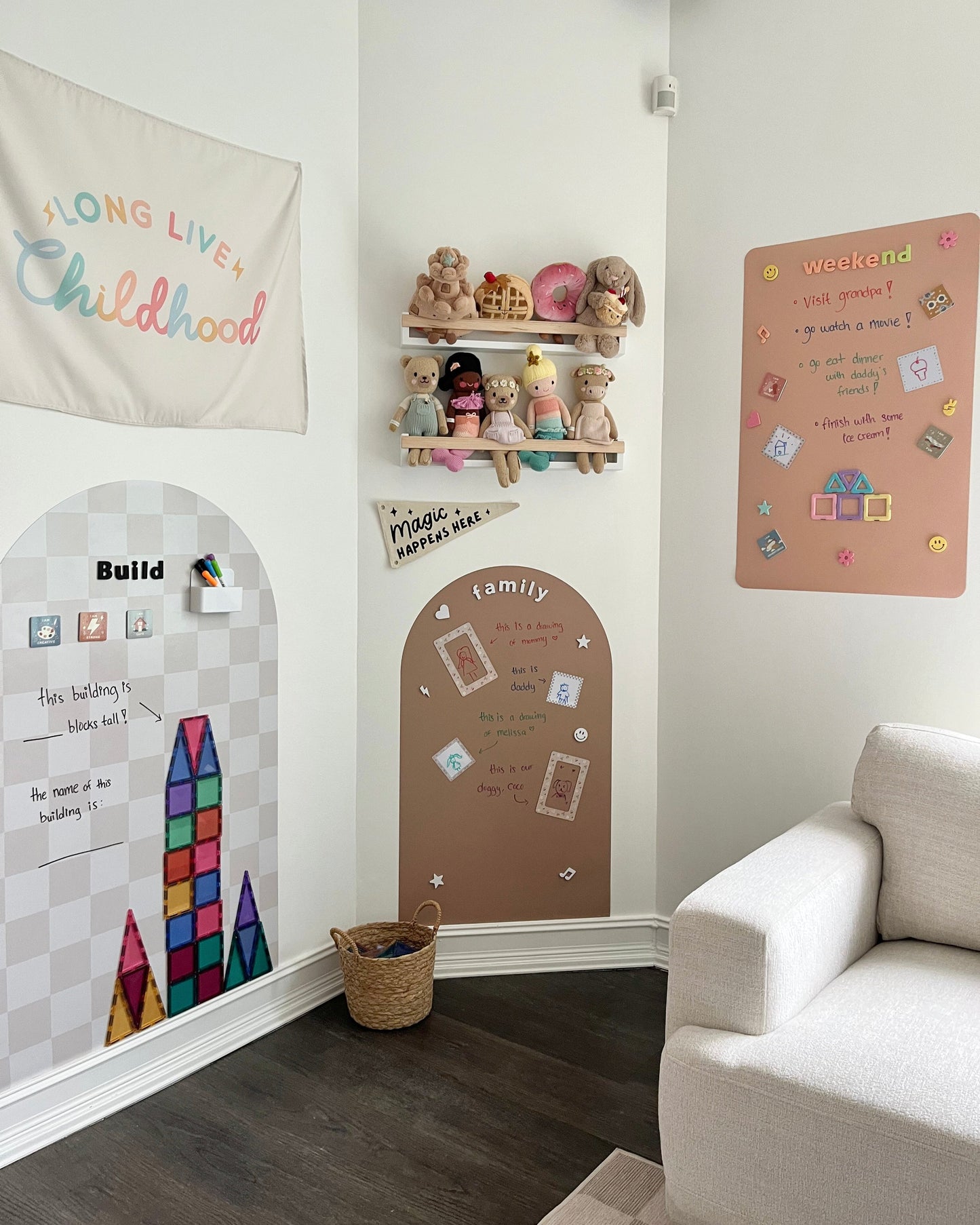 MEGA Magic Playwall - Arch Magnetic Wall Decal for Kids