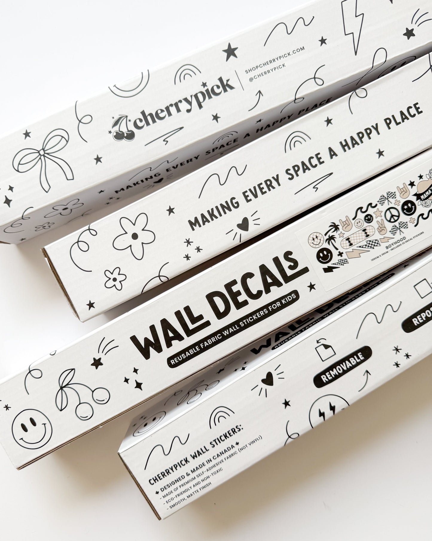 Peel & Stick Fabric Wall Stickers - Affirmation Squares