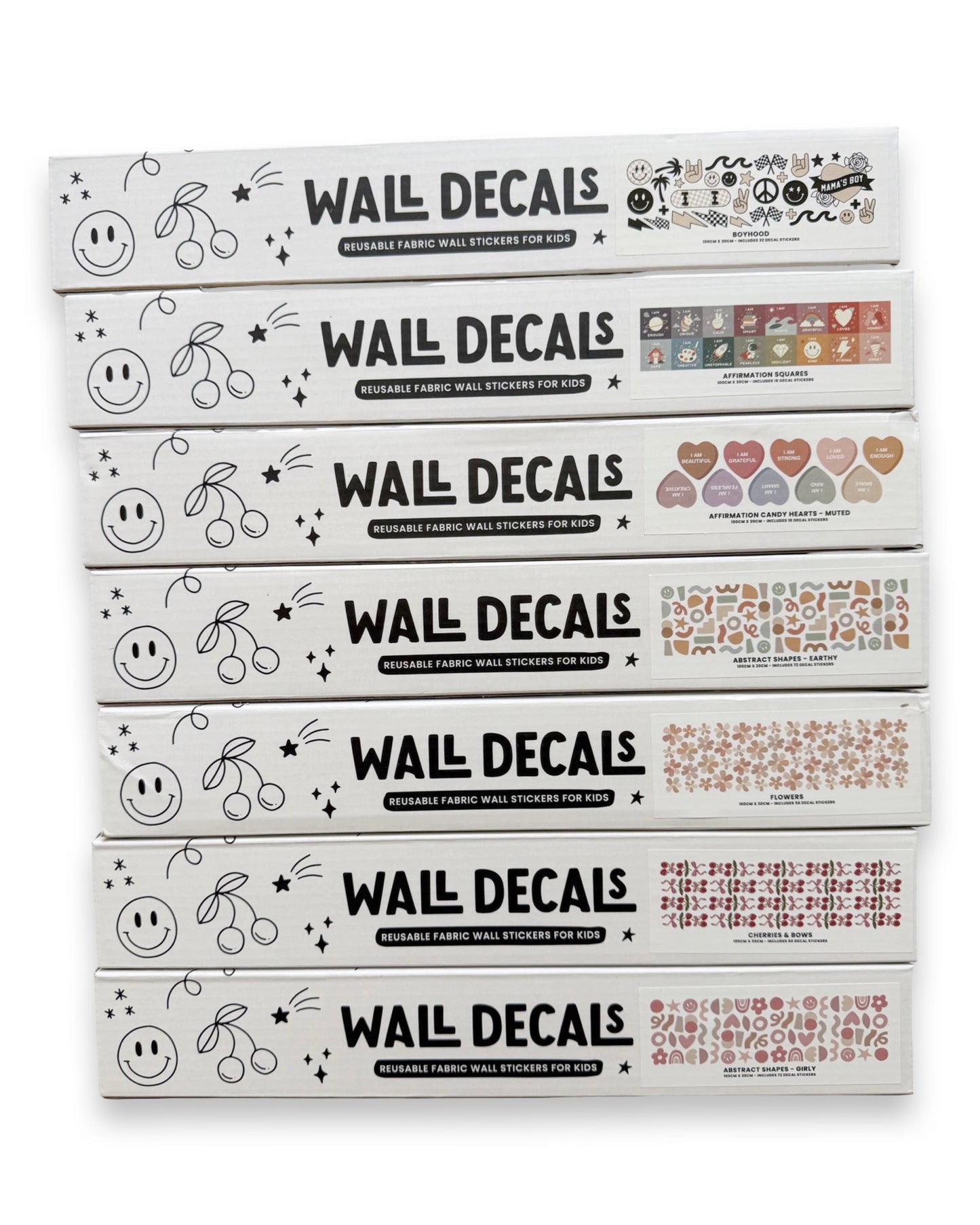 Peel & Stick Fabric Wall Stickers - Abstract Shapes (Earthy)