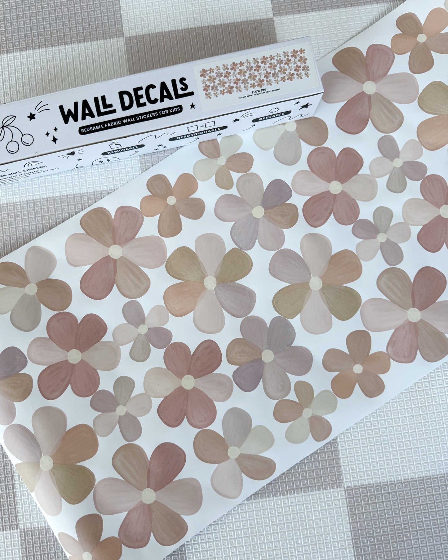 Peel & Stick Fabric Wall Stickers - Flowers