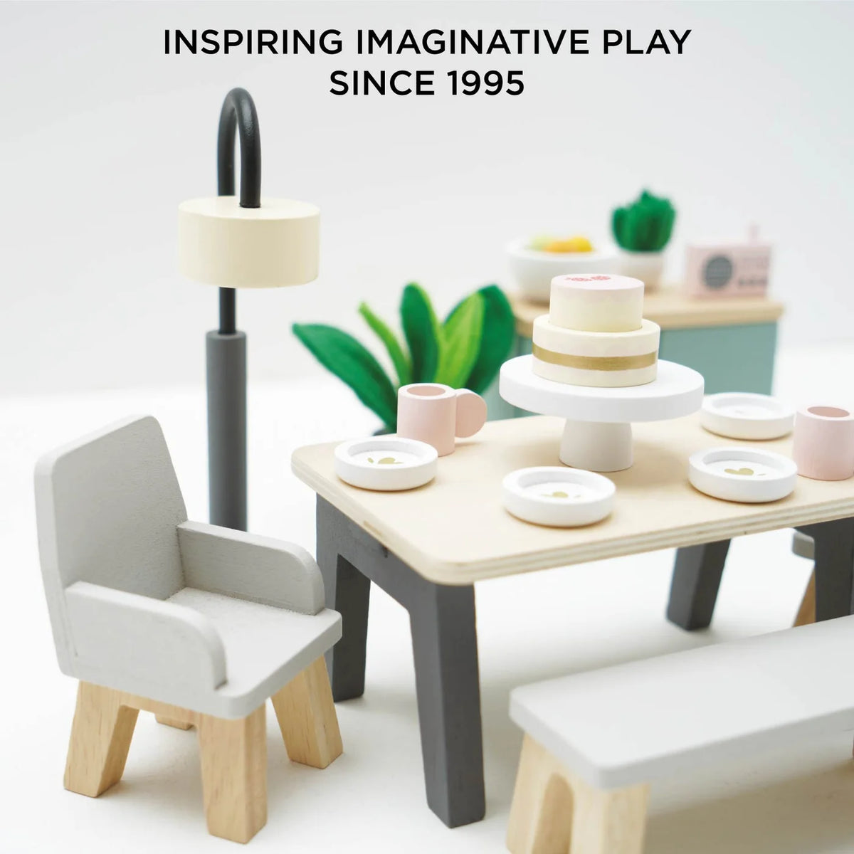 Dolls House Dining Room Furniture Set - Miniature Play House Furniture by Le Toy Van