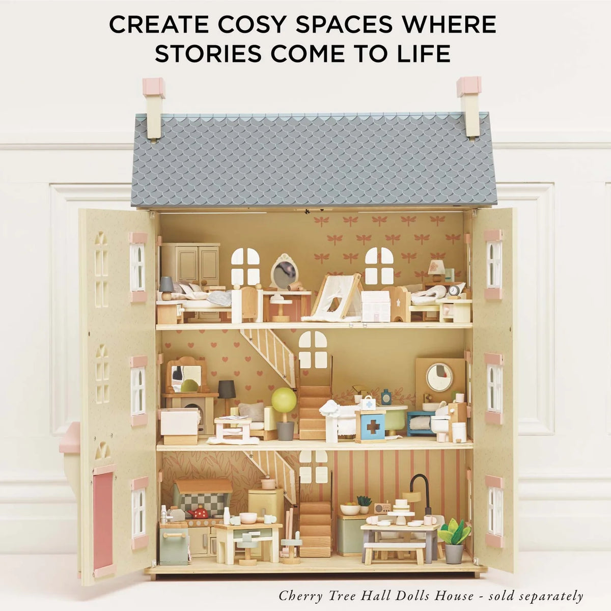 Dolls House Dining Room Furniture Set - Miniature Play House Furniture by Le Toy Van