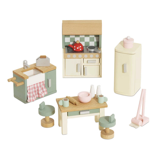 Dolls House Kitchen Furniture Set - Miniature Play House Furniture by Le Toy Van
