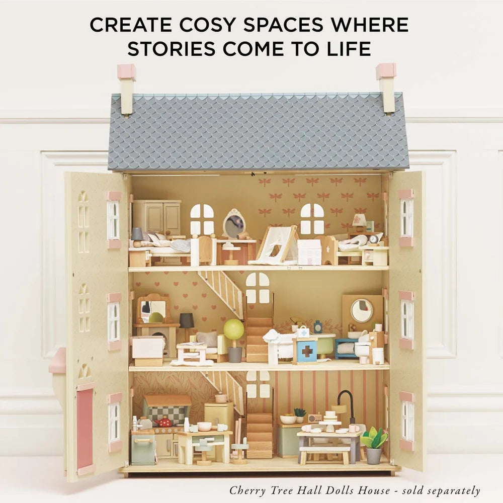 Dolls House Bathroom Furniture Set - Miniature Play House Furniture by Le Toy Van