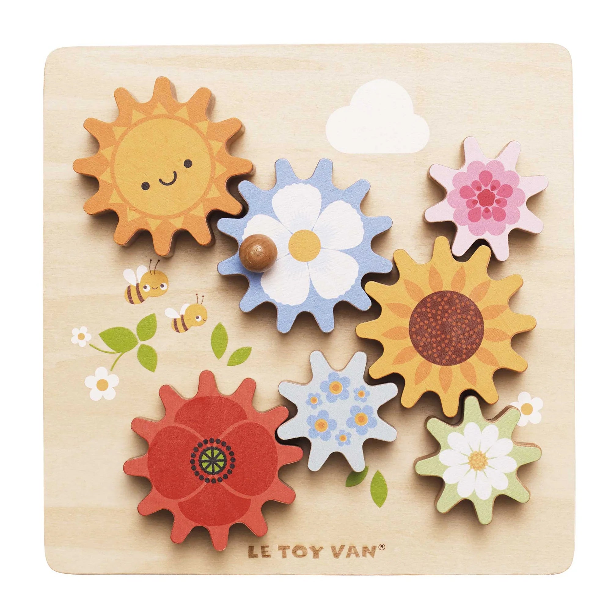 Meadow Bees Gear & Cogs Activity Board - Le Toy Van – Wood Wood Toys
