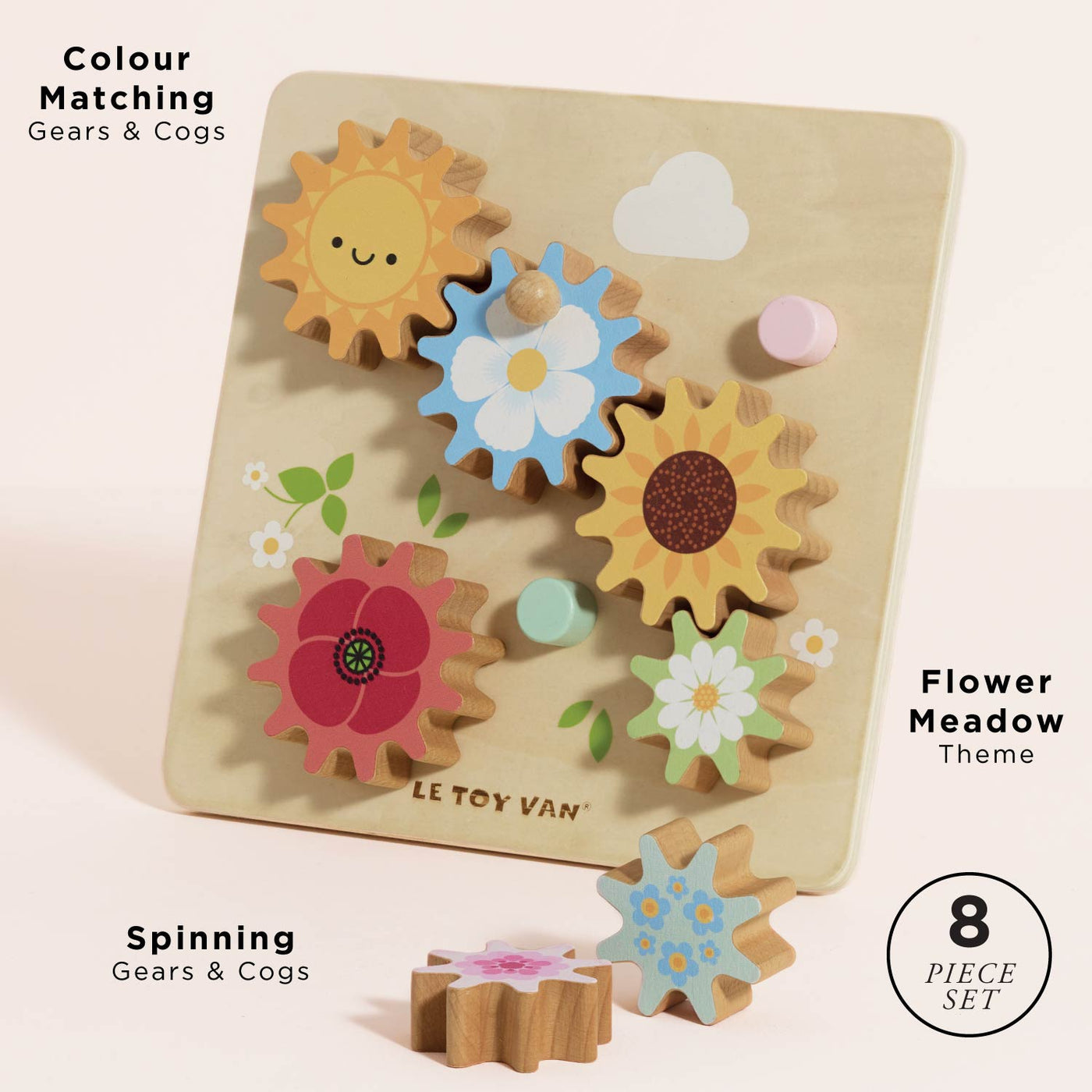 Meadow Bees Gear & Cogs Activity Board - Le Toy Van – Wood Wood Toys
