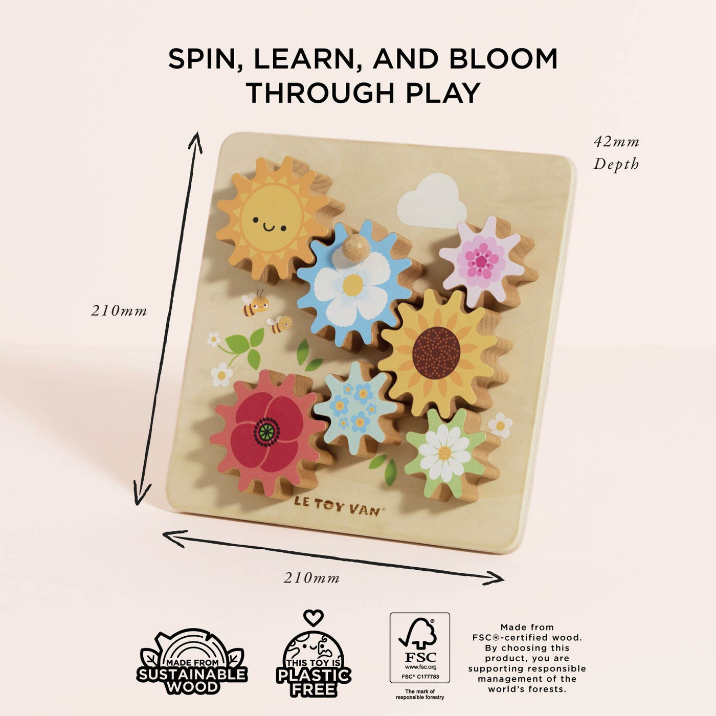 Meadow Bees Gear & Cogs Activity Board - Le Toy Van