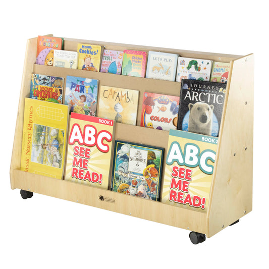 Book Display with 2 Rear Shelves (S320) - Made in Canada