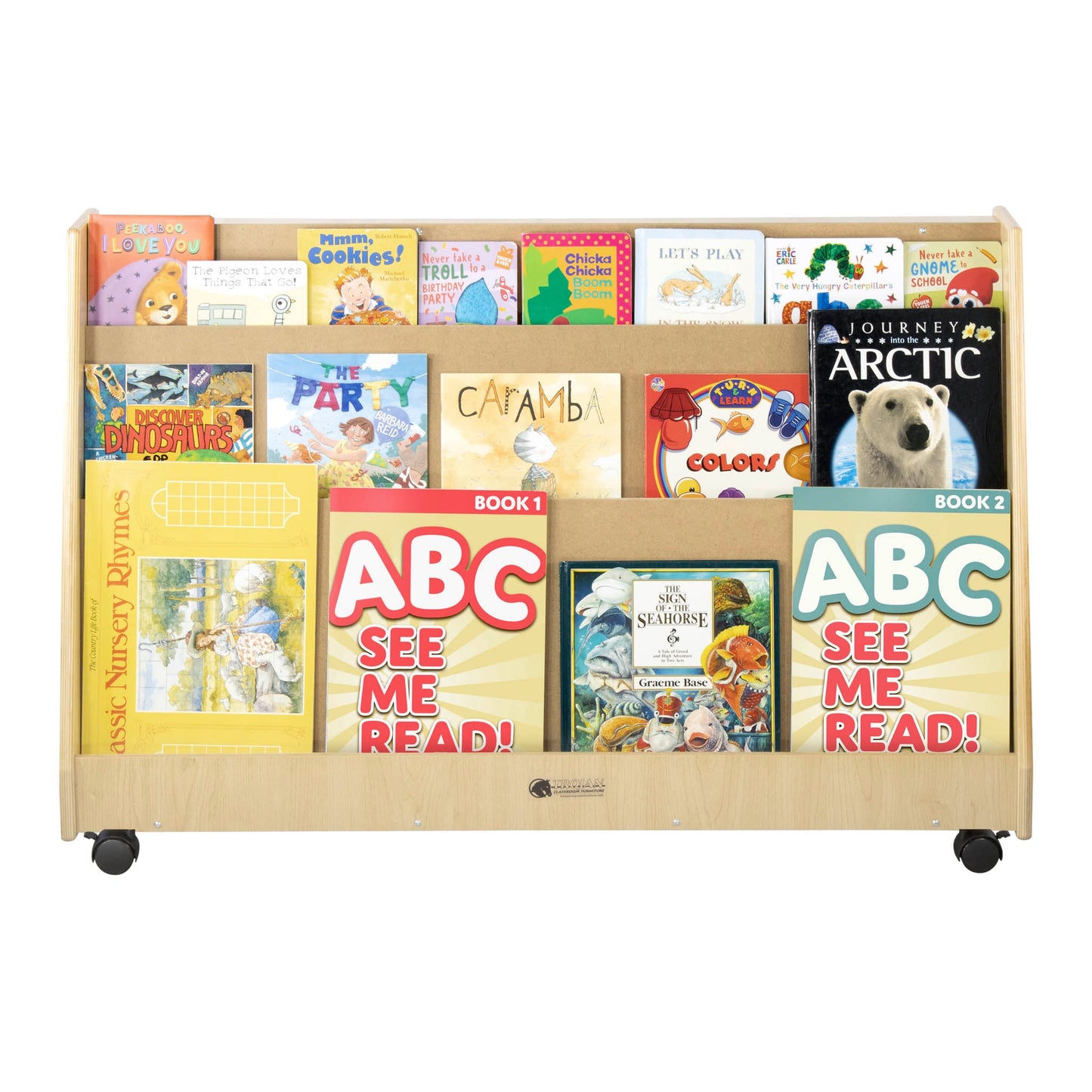Book Display with 2 Rear Shelves (S320) - Made in Canada