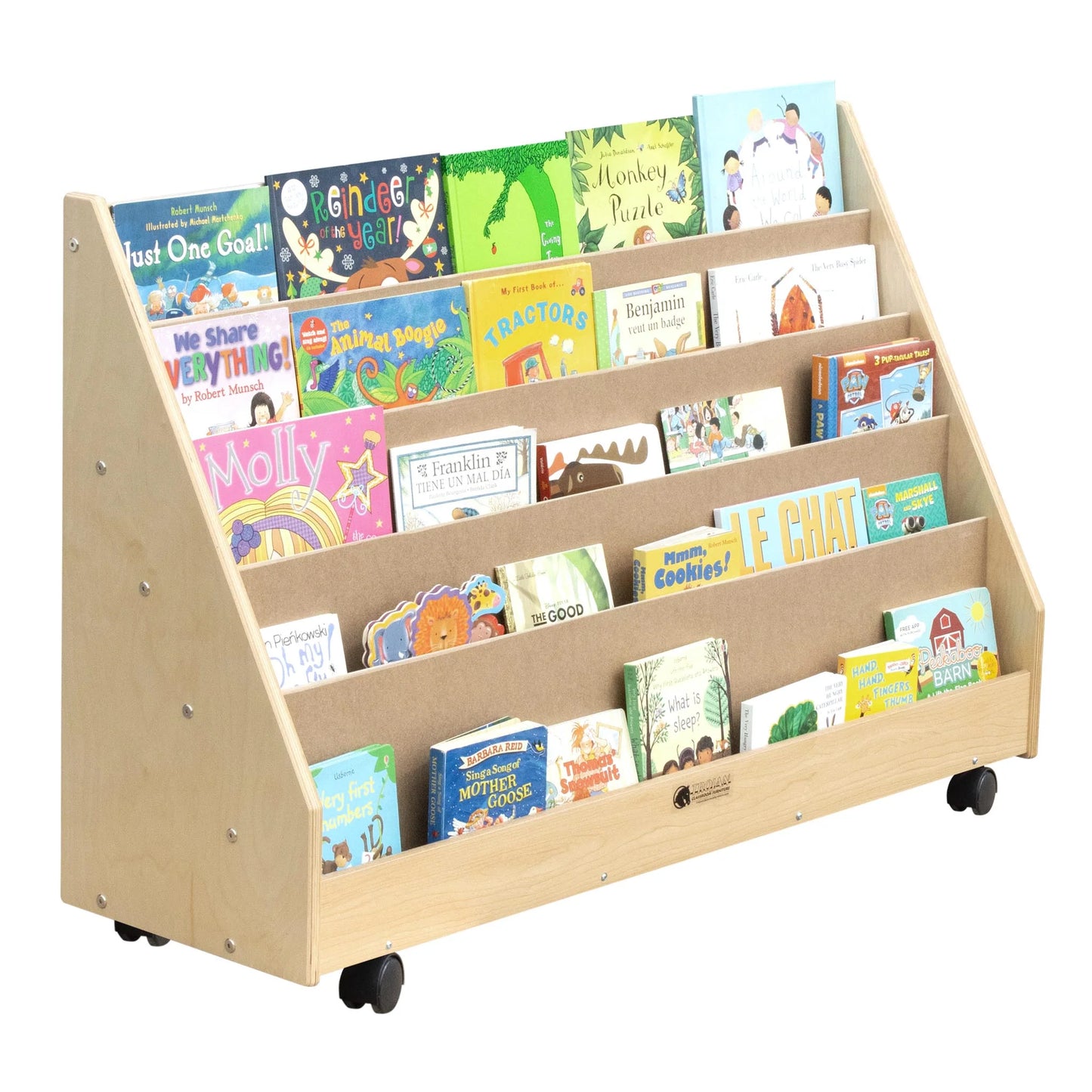 Book Rack with 5 Shelves (S321) - Made in Canada