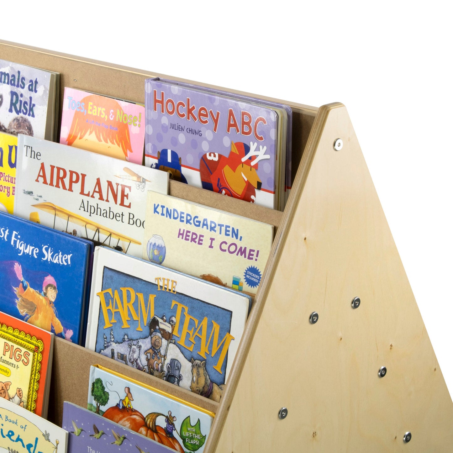 Double Sided Book Rack with 10 Shelves (S323) - Made in Canada
