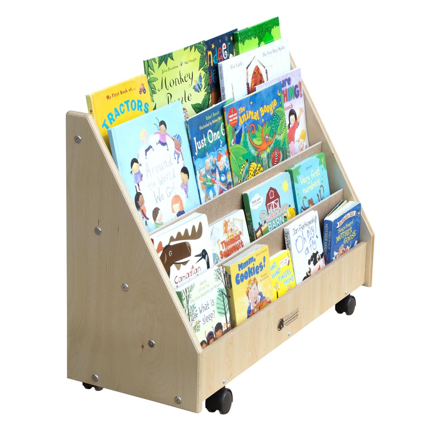 Preschool Book Rack with 4 Shelves (S326) - Made in Canada