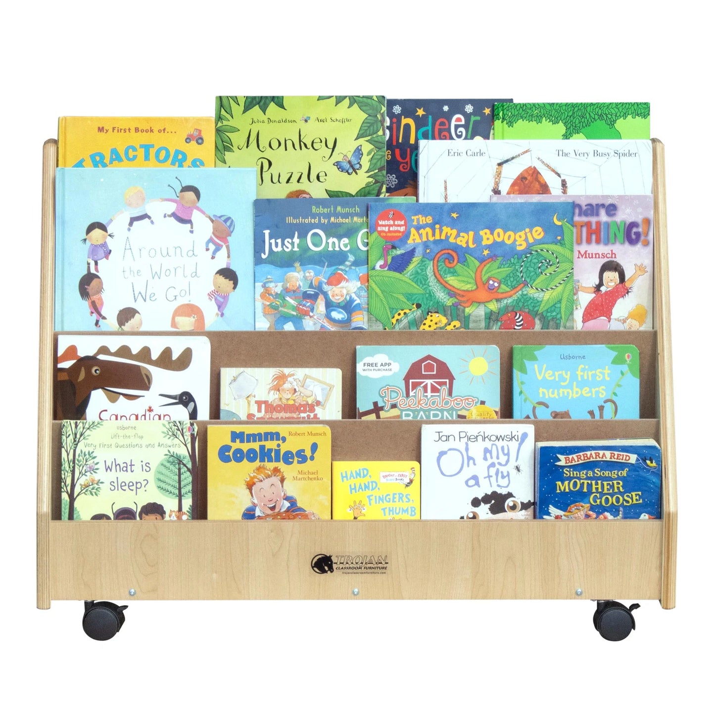 Preschool Book Rack with 4 Shelves (S326) - Made in Canada