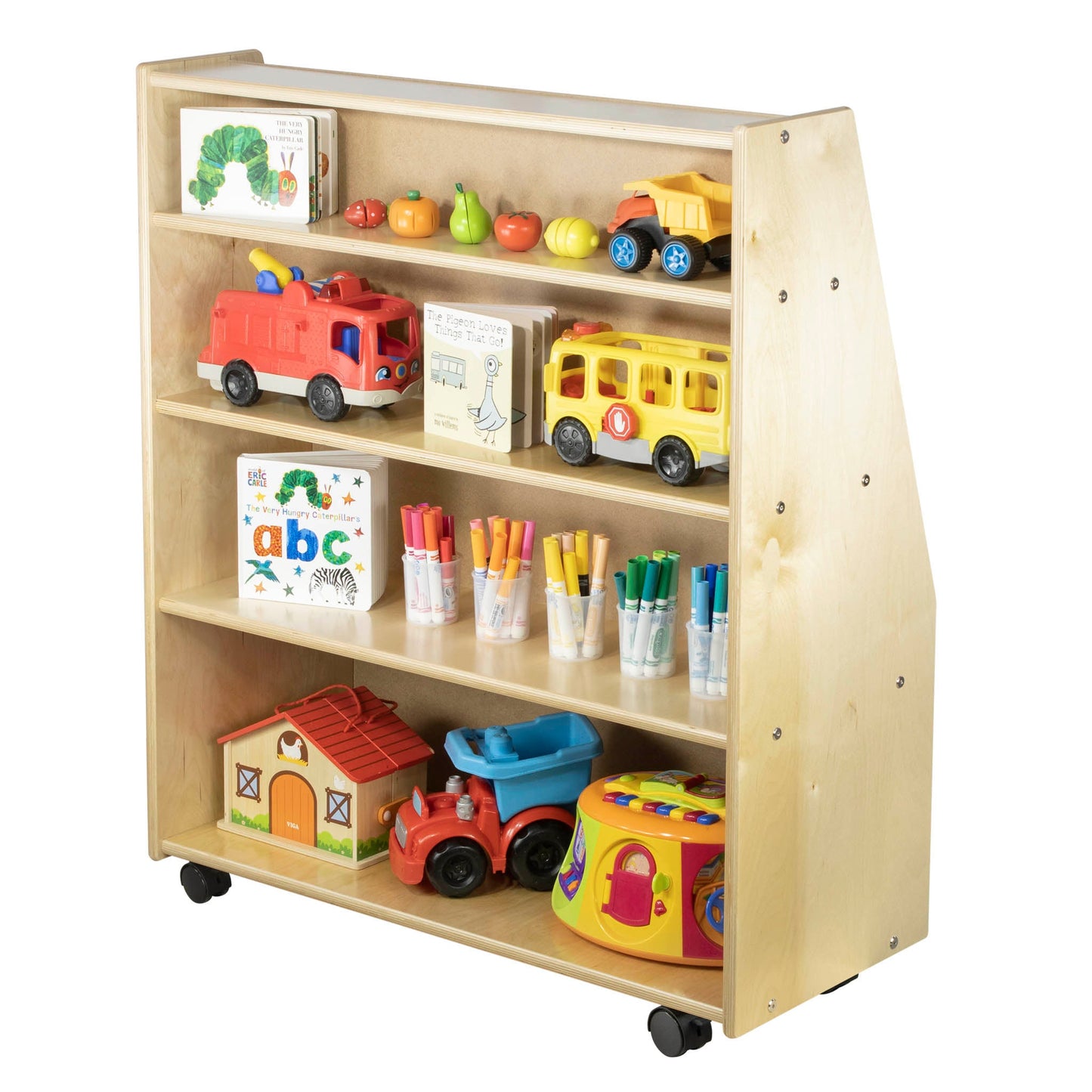 Book Mobile & Storage with 3 Shelves (S329) - Made in Canada