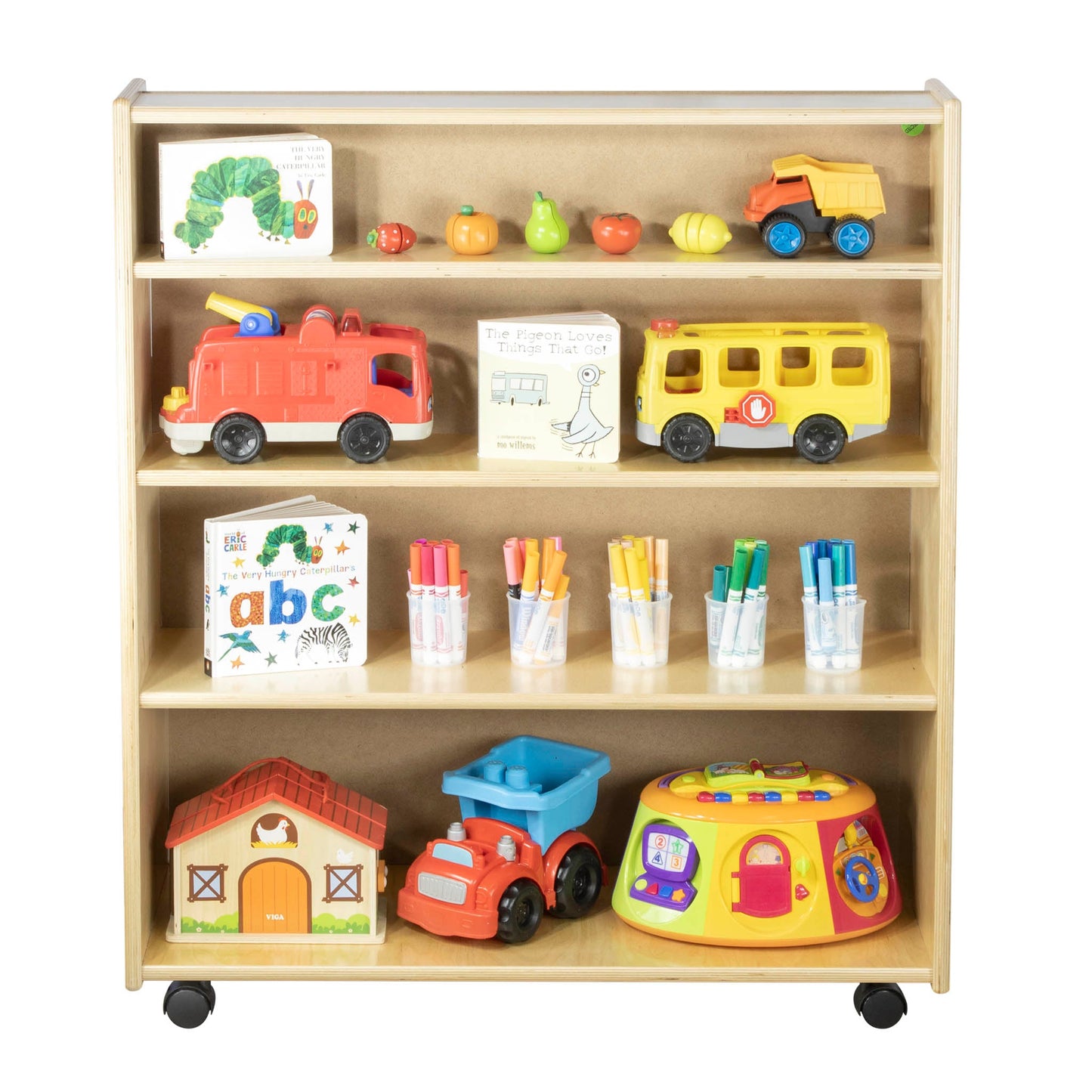 Book Mobile & Storage with 3 Shelves (S329) - Made in Canada