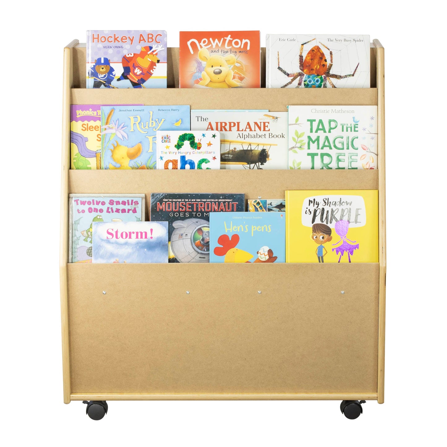 Book Mobile & Storage with 3 Shelves (S329) - Made in Canada
