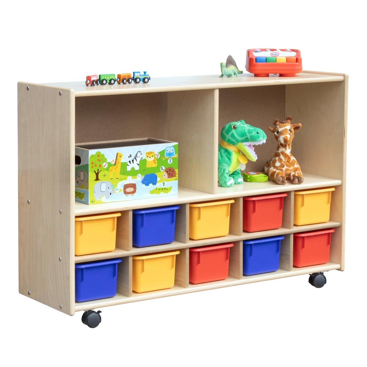 Small Multi Storage Unit Divided Multi-Storage Unit Shelves (S375) - Made in Canada – Wood Wood Toys
