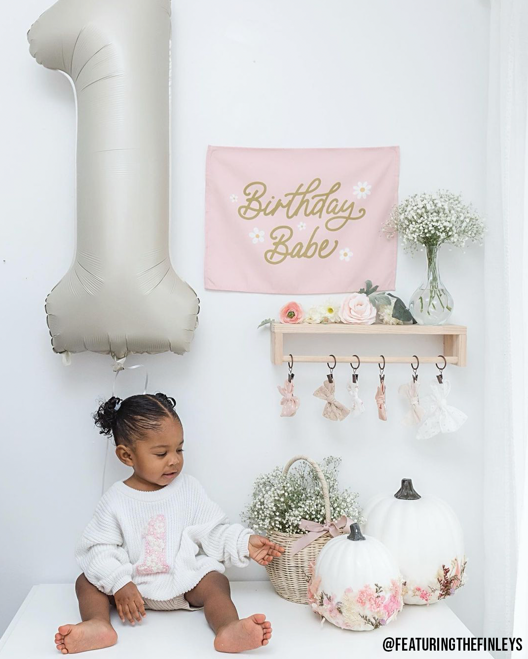 Bannière d'anniversaire pour bébé (marguerites)