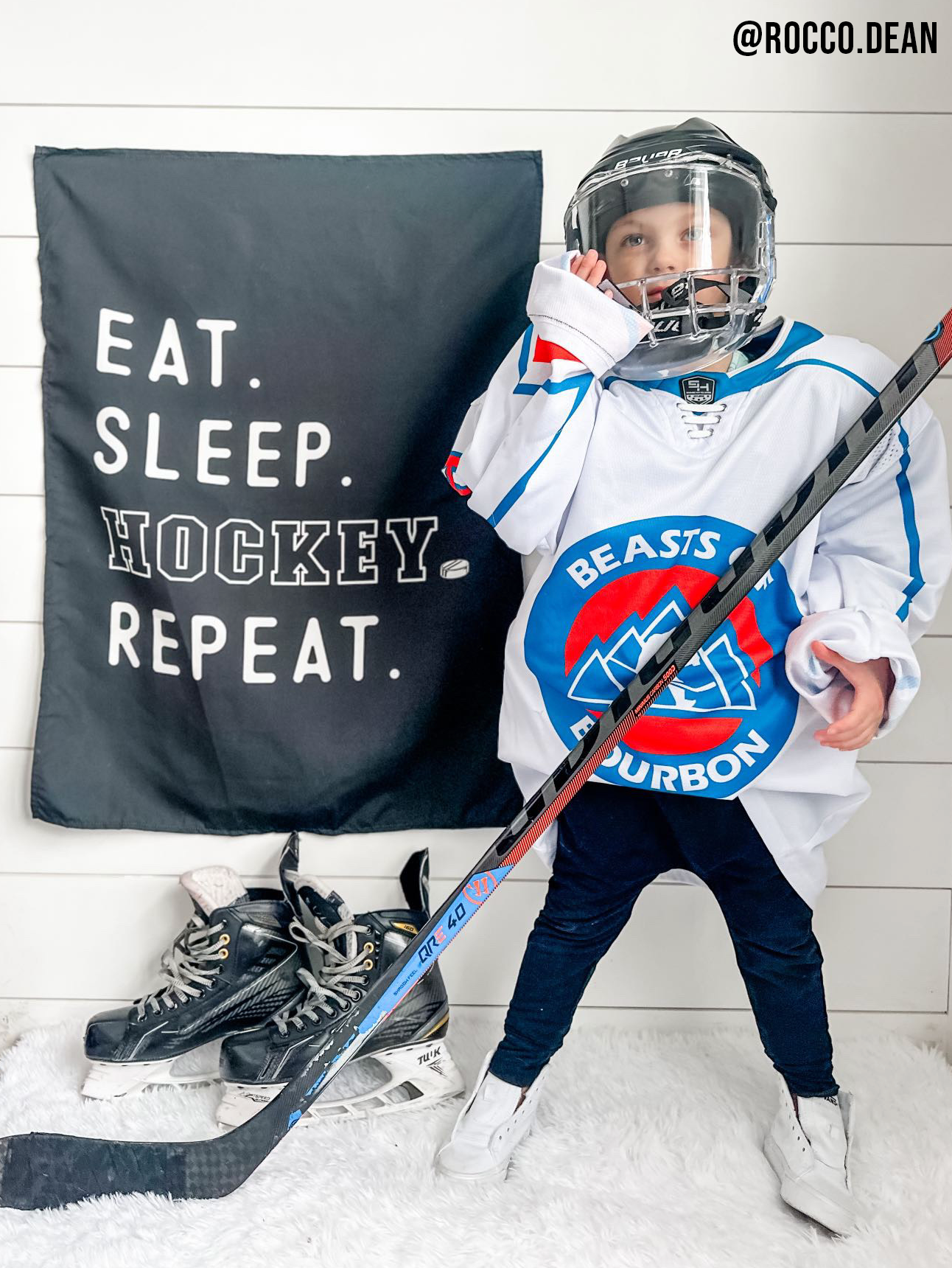 Eat Sleep Hockey Banner