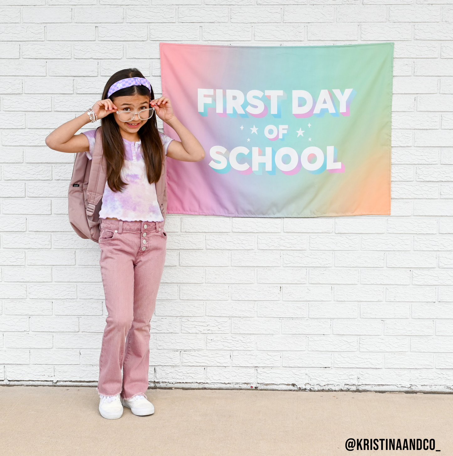 First / Last Day of School (Rainbow) Reversible Banner