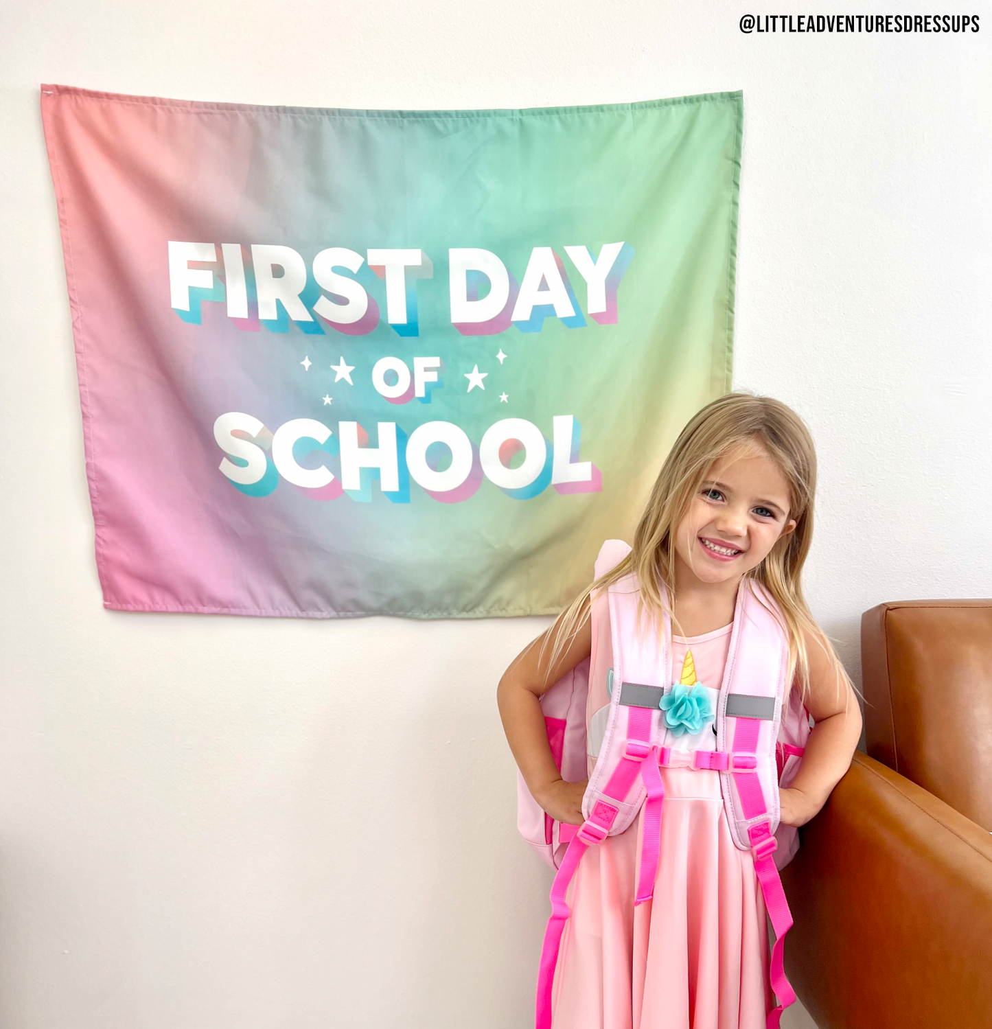 First / Last Day of School (Rainbow) Reversible Banner