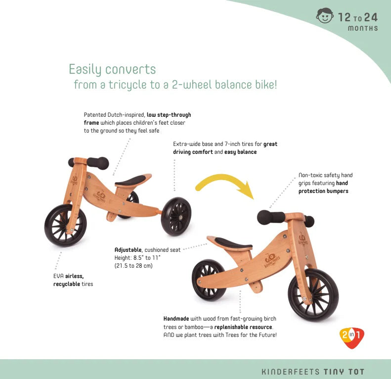 Vélo 2 en 1 Kinderfeets Tiny Tot®