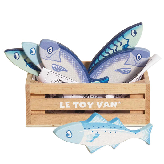 Market Fish Wooden Play Food Crate - Wooden Toy Food by Le Toy Van