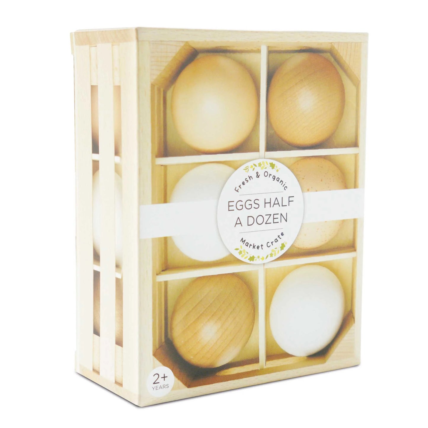 Farm Eggs Wooden Market Crate - Wooden Toy Food by Le Toy Van