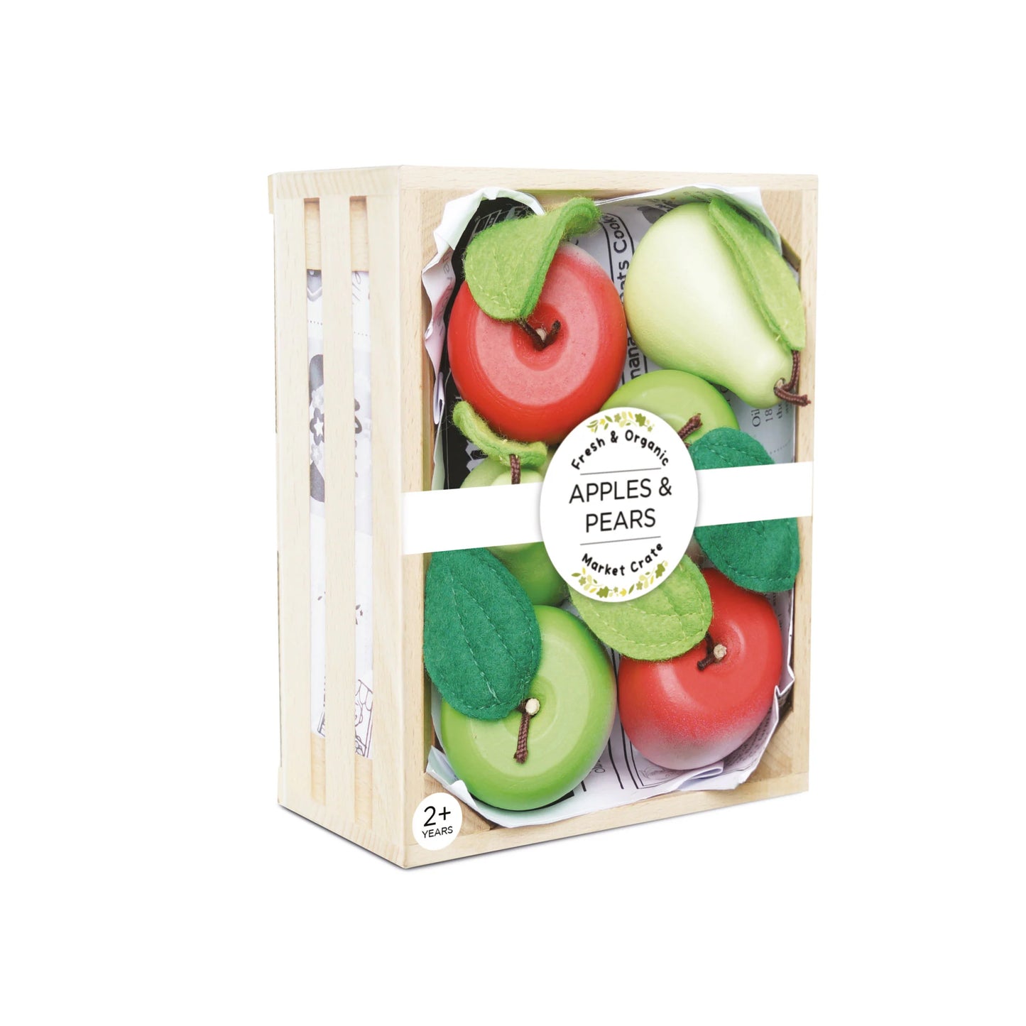 Caisse de marché en bois pour fruits du verger - Jouet en bois pour aliments par Le Toy Van