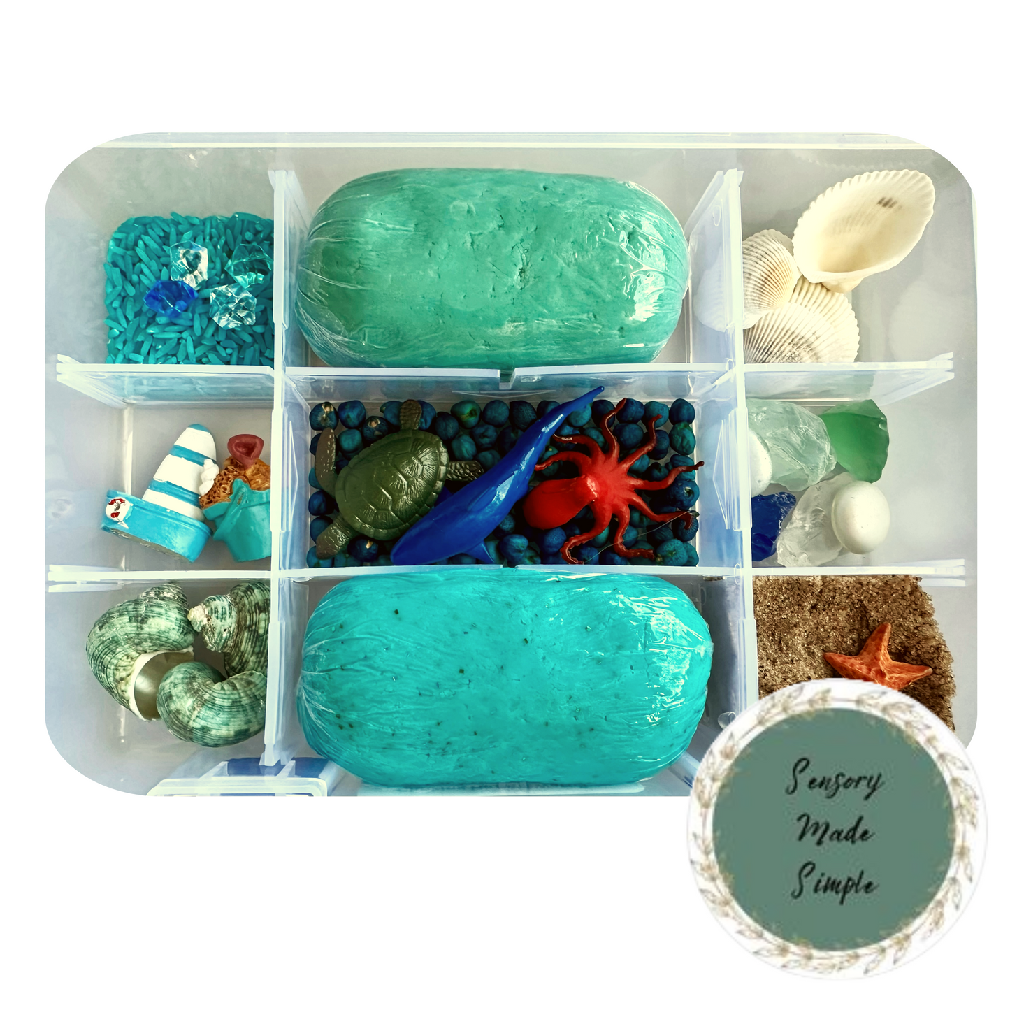 Ocean Play Dough Kit by Sensory Made Simple