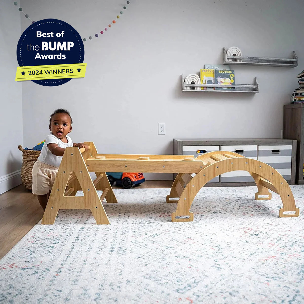 Maple - Beginner Pikler Triangle & Rocker Set - by Avenlur