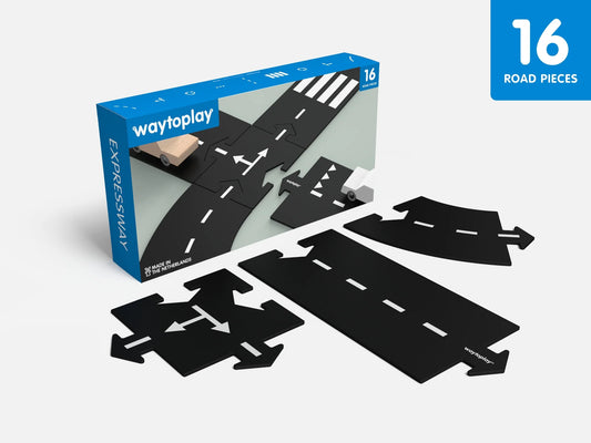 Waytoplay Flexible Roads - Ensemble d'autoroutes (16 pièces)