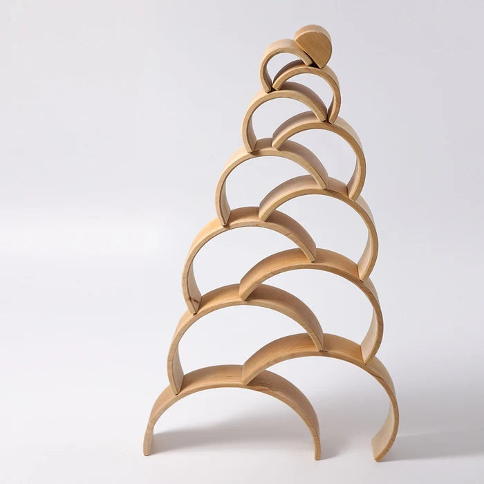Grimm's Large Stacking Natural Rainbow (12 pieces)