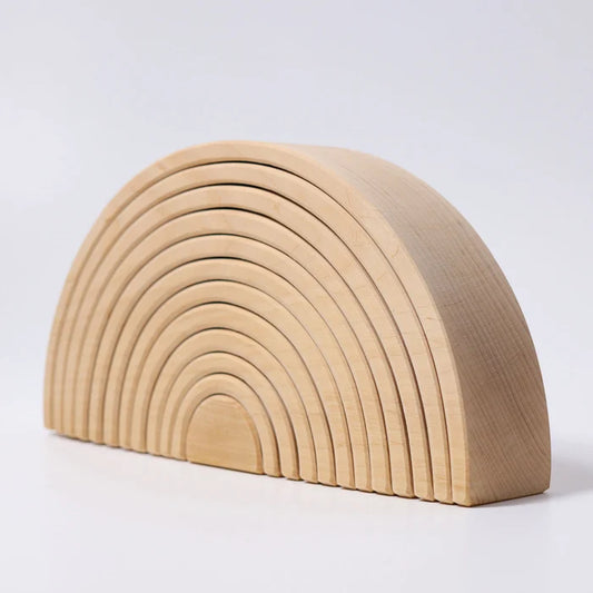 Grimm's Large Stacking Natural Rainbow (12 pieces)