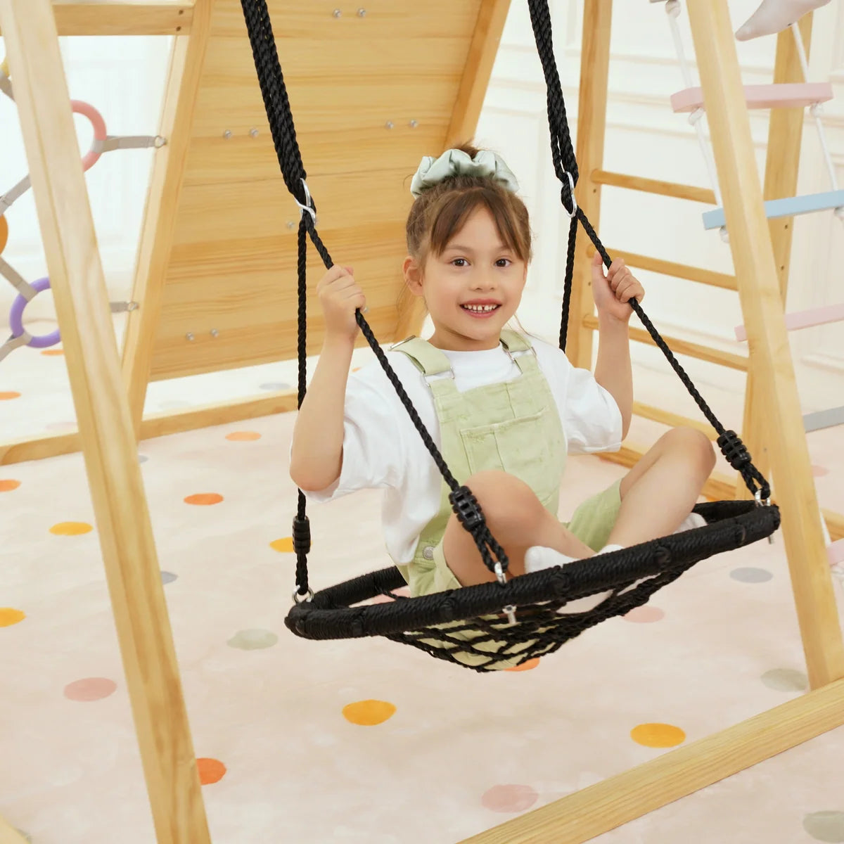Sweetgum 8-in-1 Indoor Playset for Toddlers with Slide and Swing by Avenlur