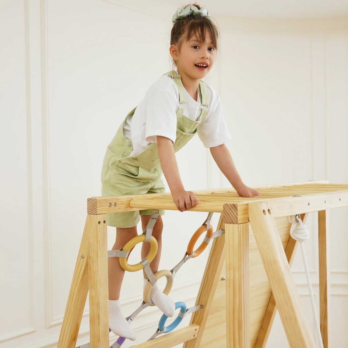Sweetgum 8-in-1 Indoor Playset for Toddlers with Slide and Swing by Avenlur