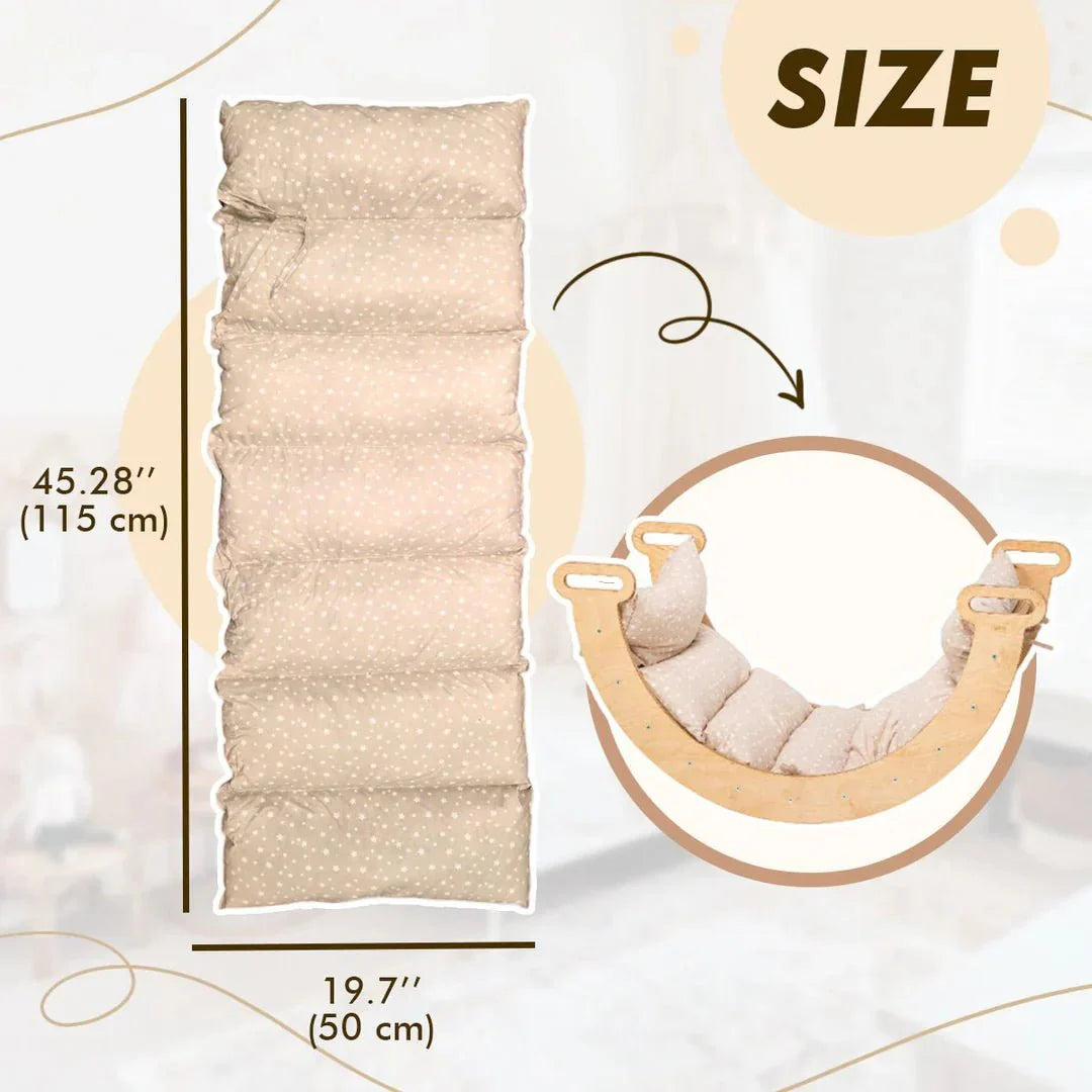 Coussin pour arche d'escalade et balance à bascule – Beige (coussin uniquement)