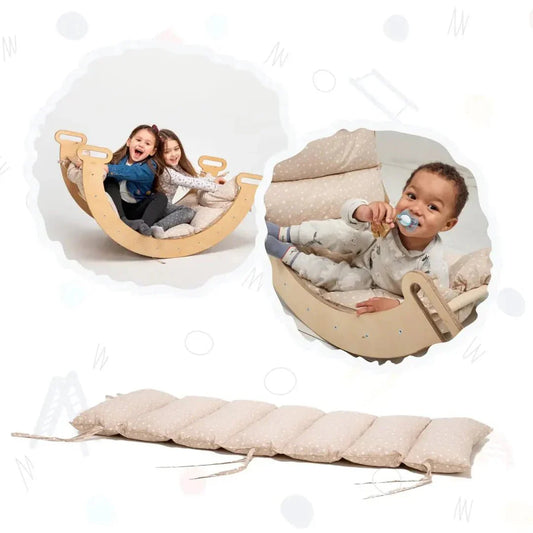 Coussin pour arche d'escalade et balance à bascule – Beige (coussin uniquement)