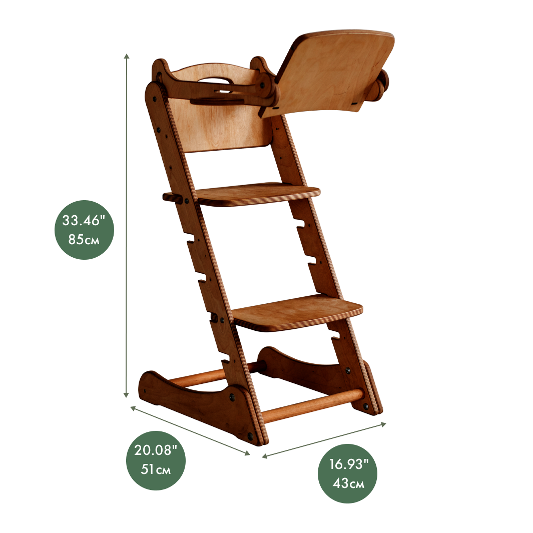 Chaise évolutive pour bébé – Kitchen Tower – Chocolat