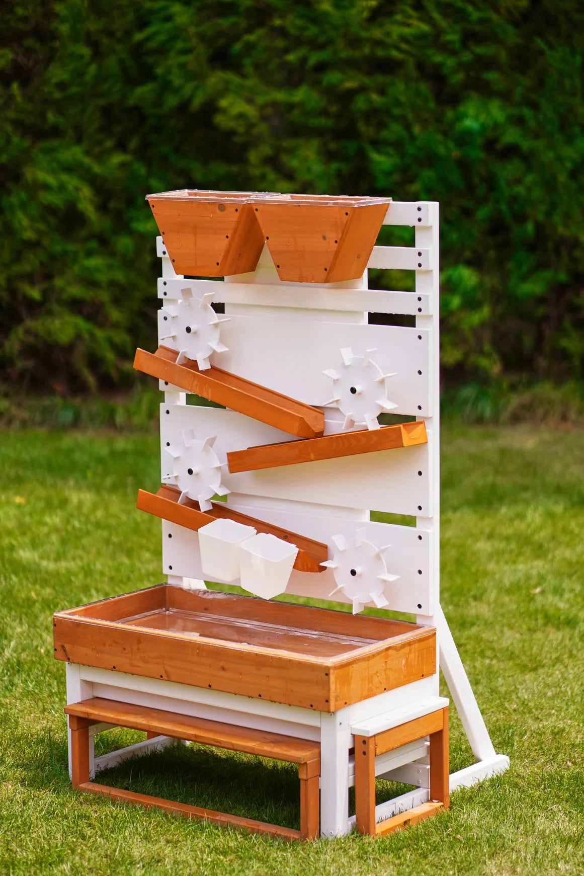 Grande table à eau d'extérieur en bois pour enfants et tout-petits par Avenlur