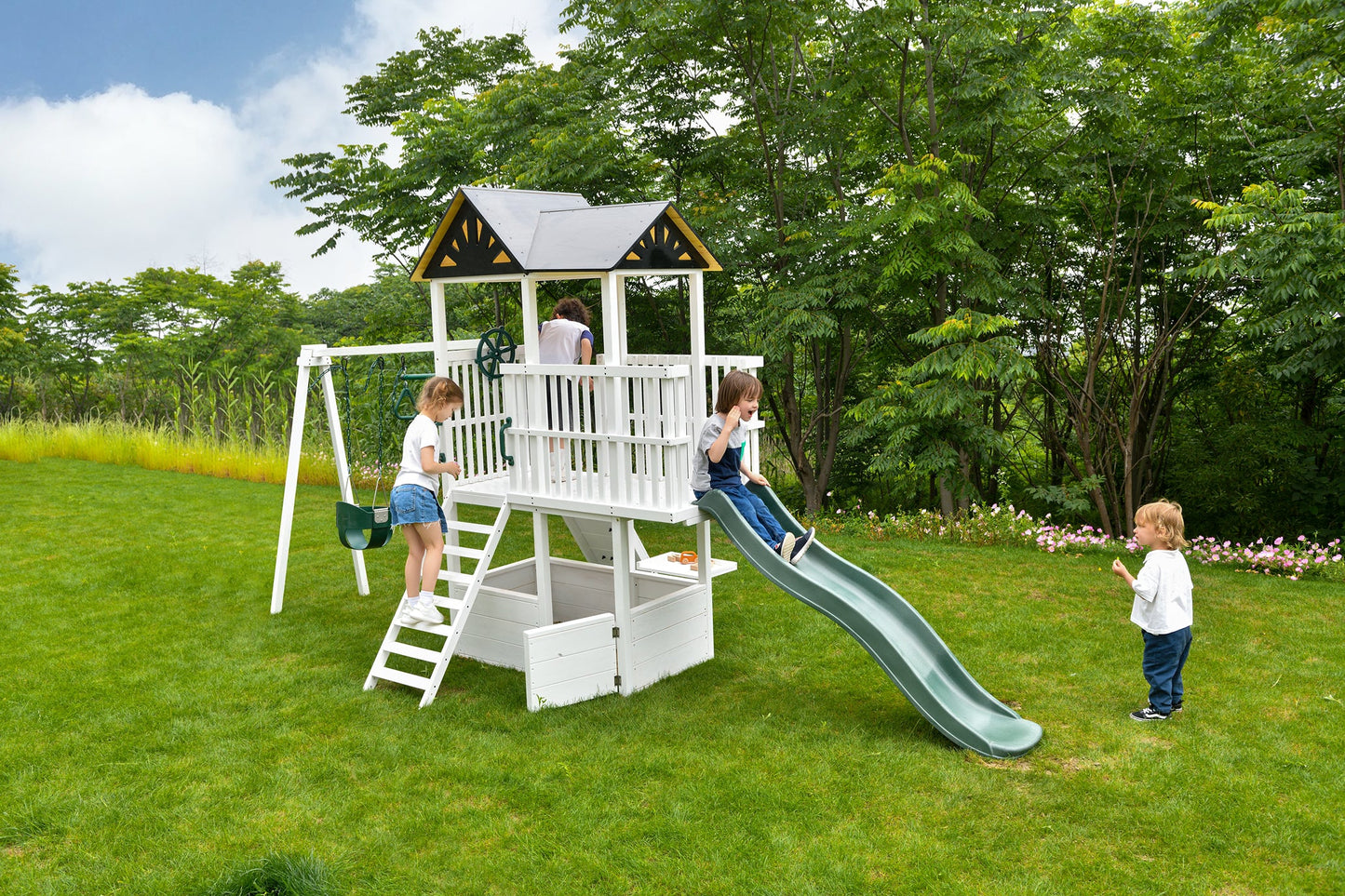 Craftsman - Modern Backyard Outdoor Swing Set by Avenlur