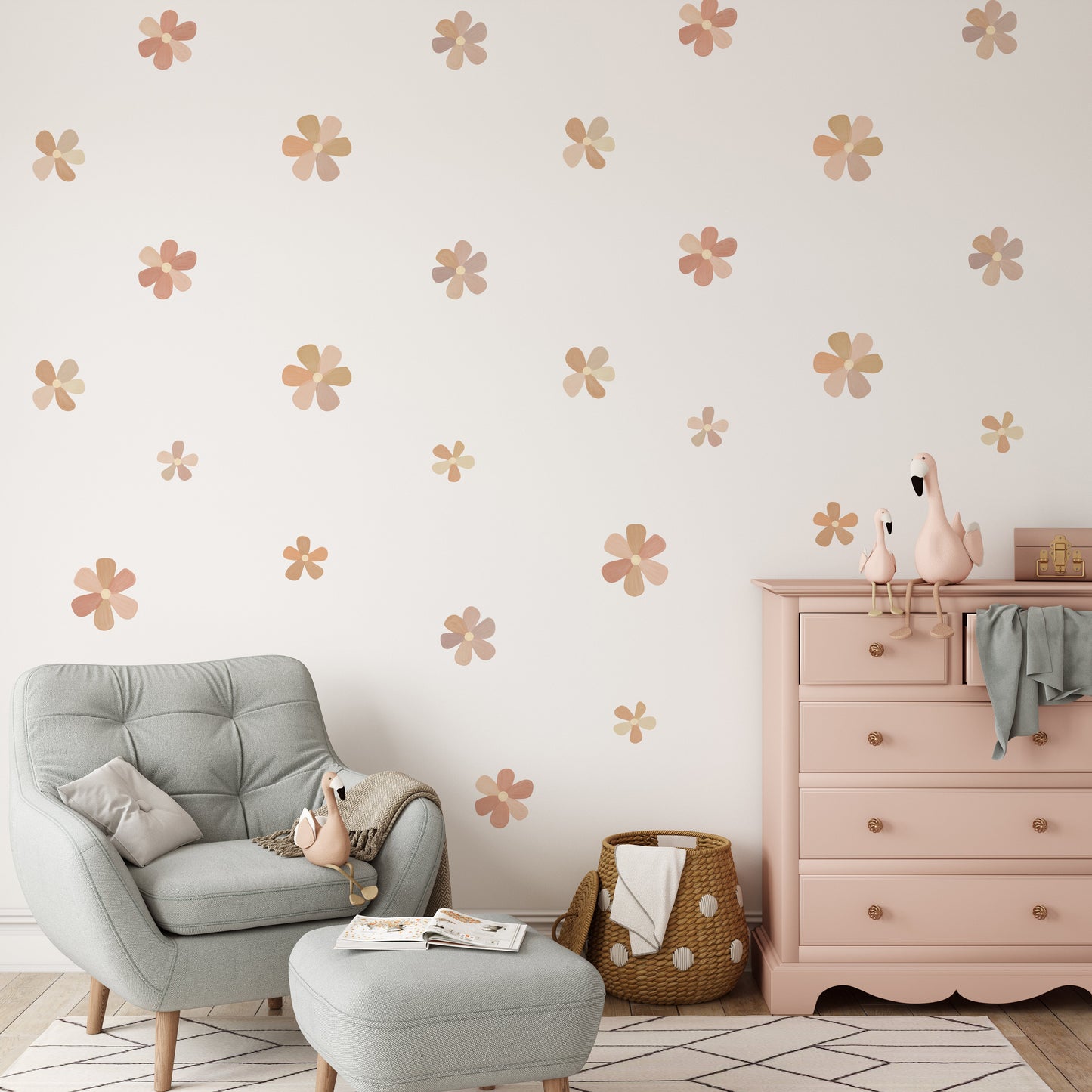 Peel & Stick Fabric Wall Stickers - Flowers