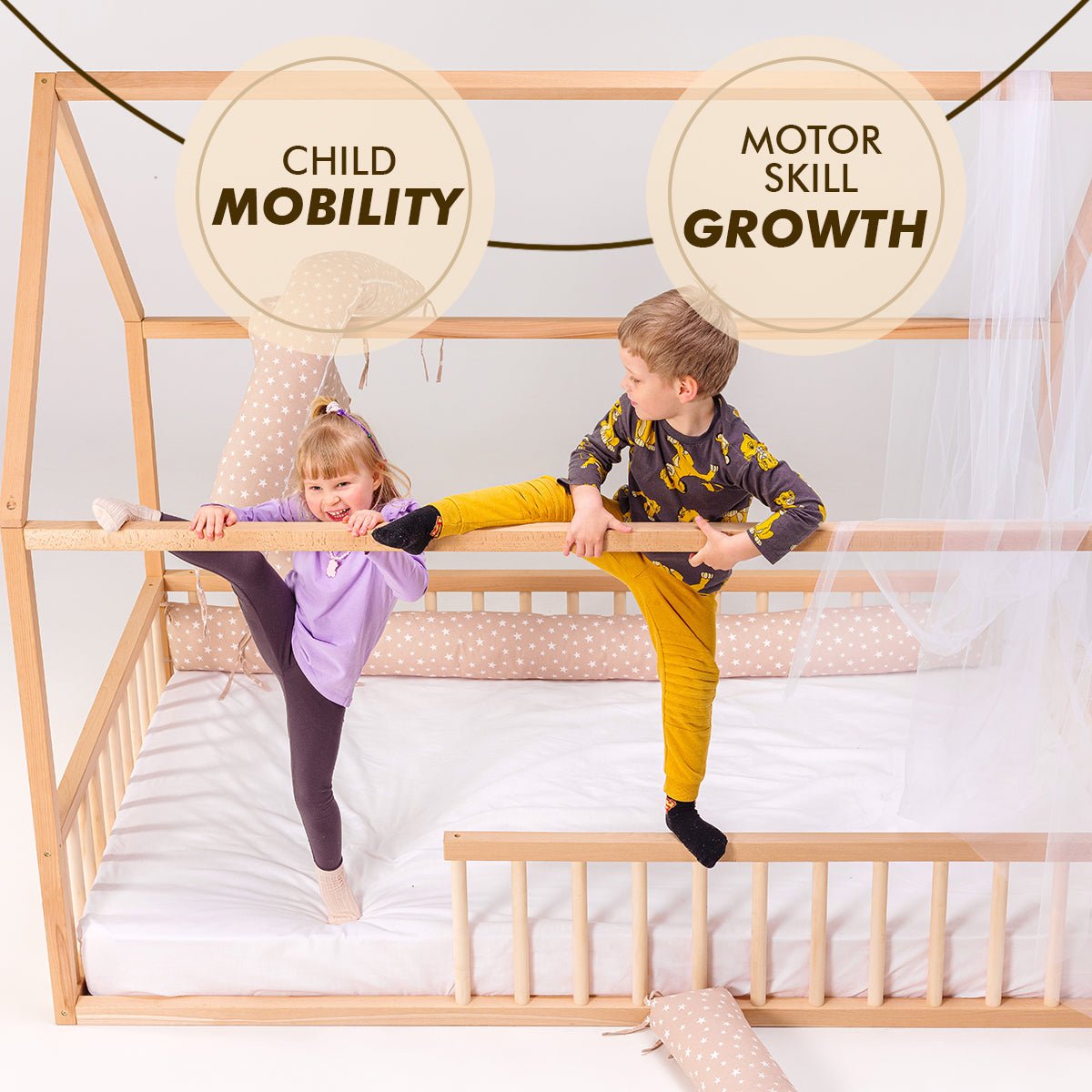 House Bed For Kids and Toddlers from 1 y.o. (US Twin-Size) + FREE GIFT