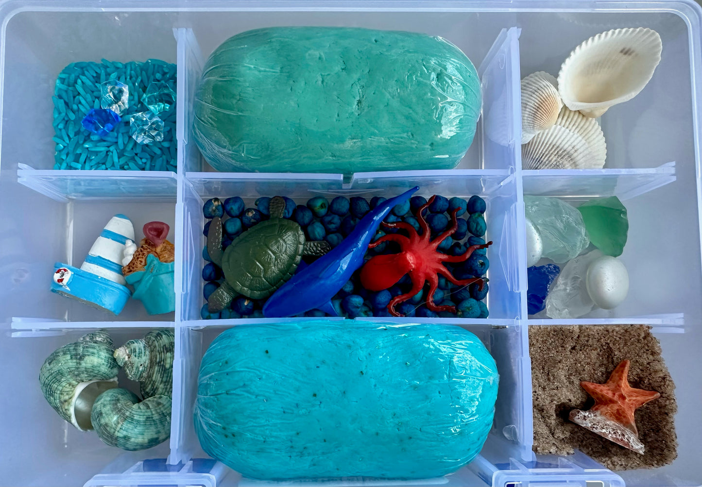 Ocean Play Dough Kit by Sensory Made Simple